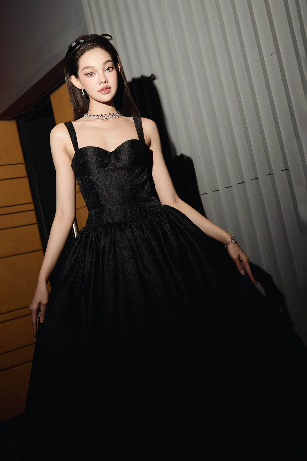 Black Sweetheart Neckline ballgown