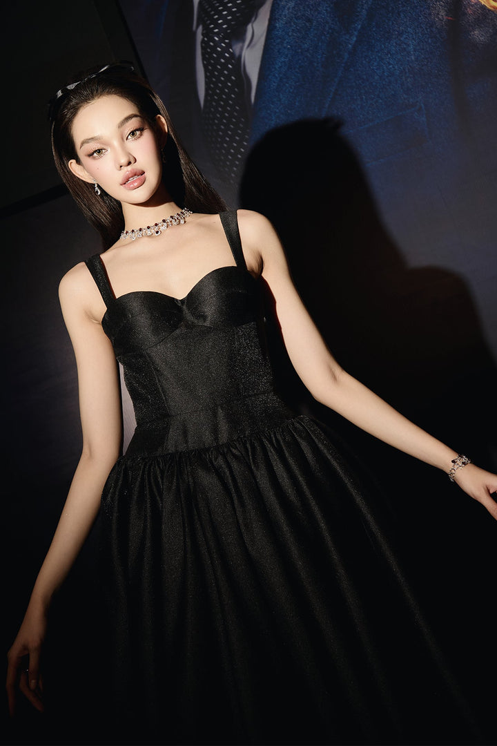 Black Sweetheart Neckline ballgown