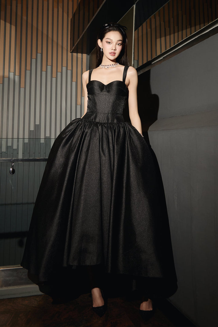 Black Sweetheart Neckline ballgown