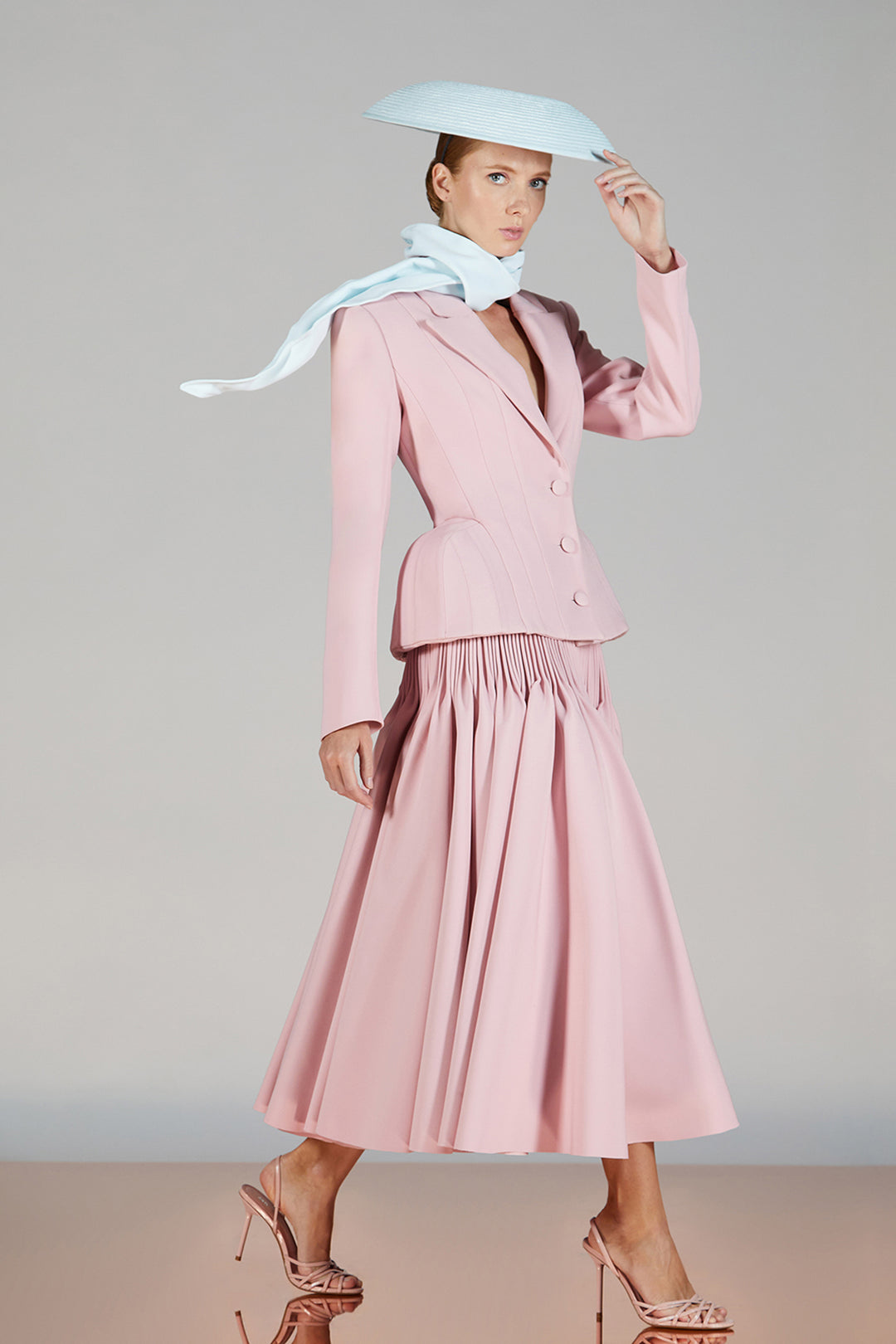 V-Neckline Satin Set