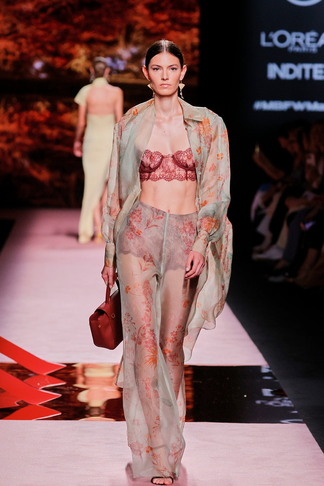 Print Open-Neckline Pantsuit