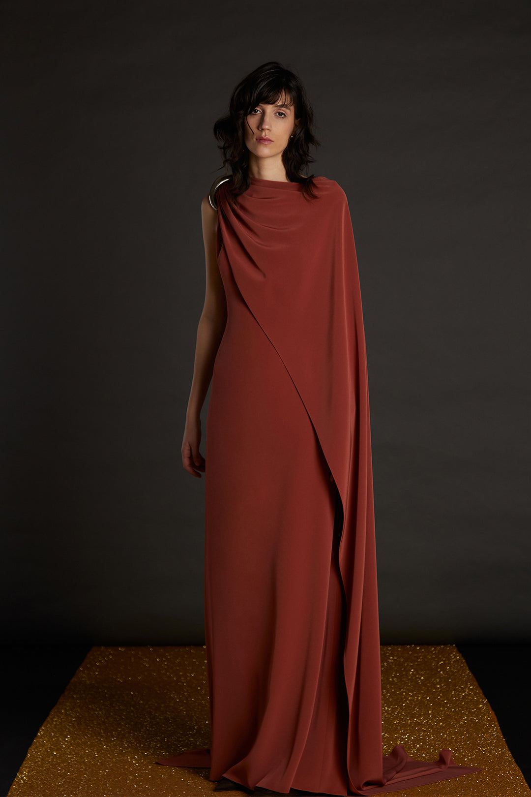 Asymmetrical Dress with Flowing Silhouette M.R DESIGN Asymmetrical Dress with Flowing Silhouette M.R DESIGN