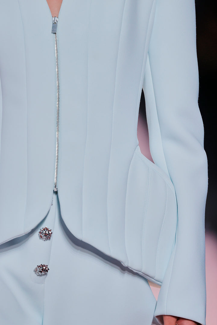 V-Neckline Silk Top And Pants