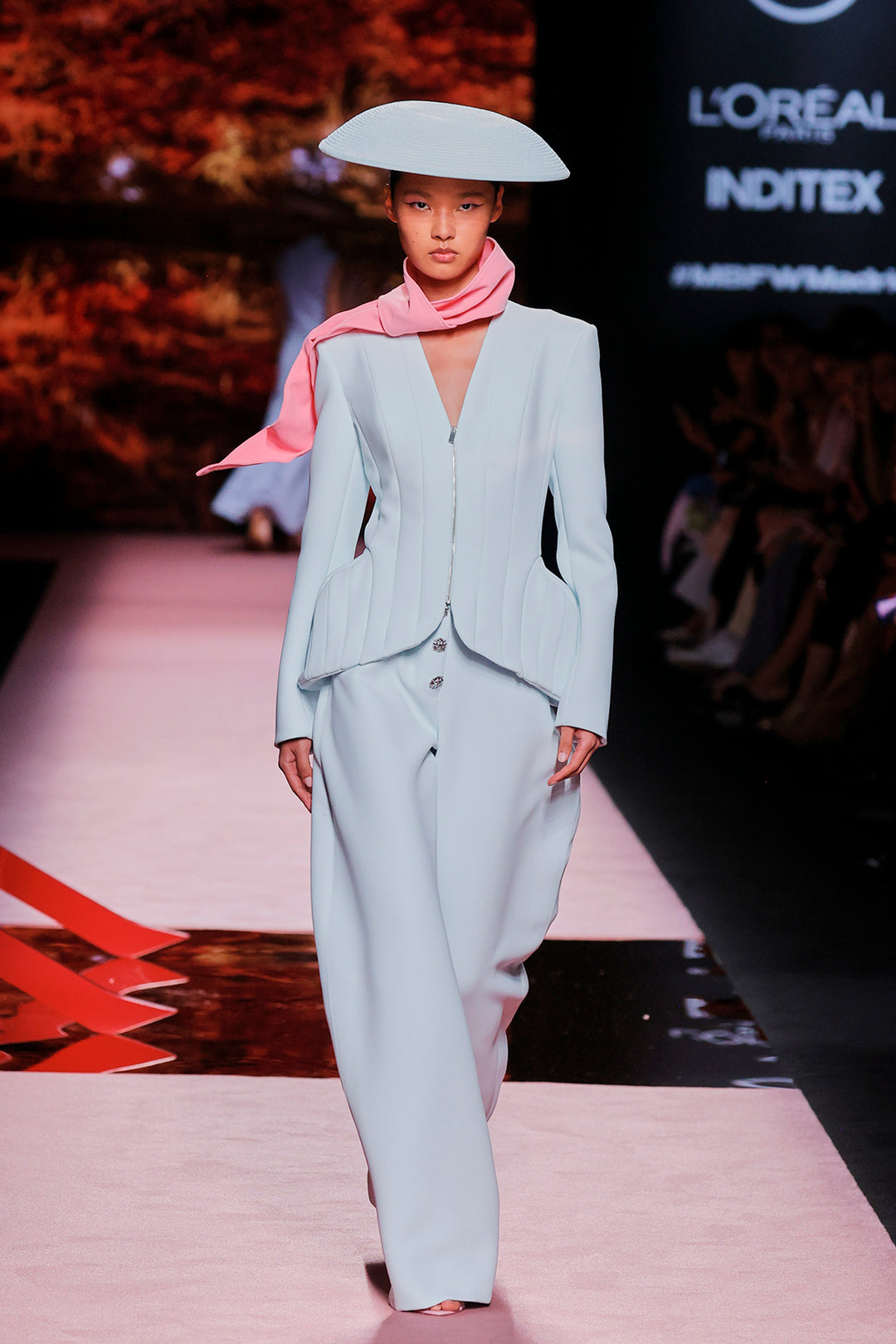 V-Neckline Silk Top And Pants