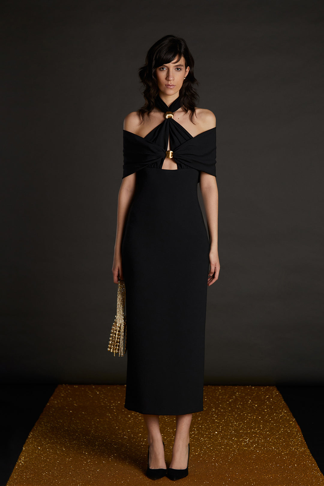 off shoulder knot dress Ladivine CA109