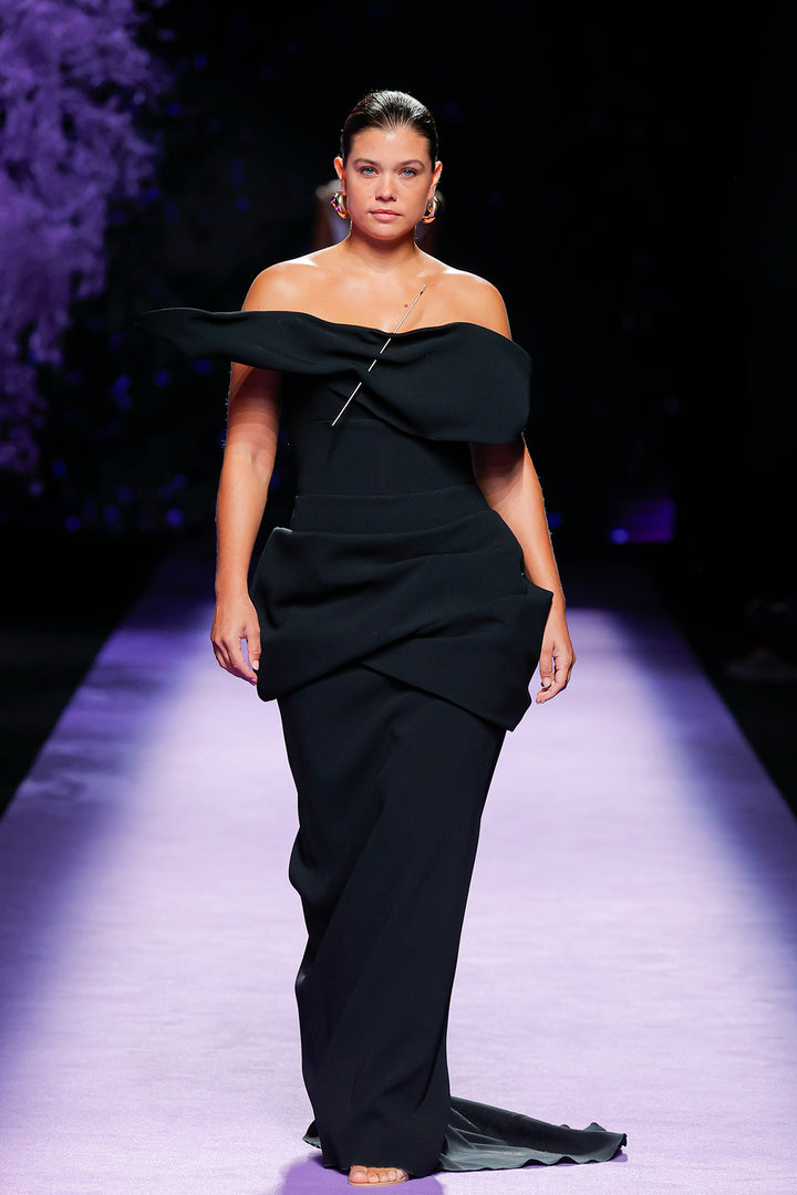 Off-the-Shoulder Floor-Length Dress