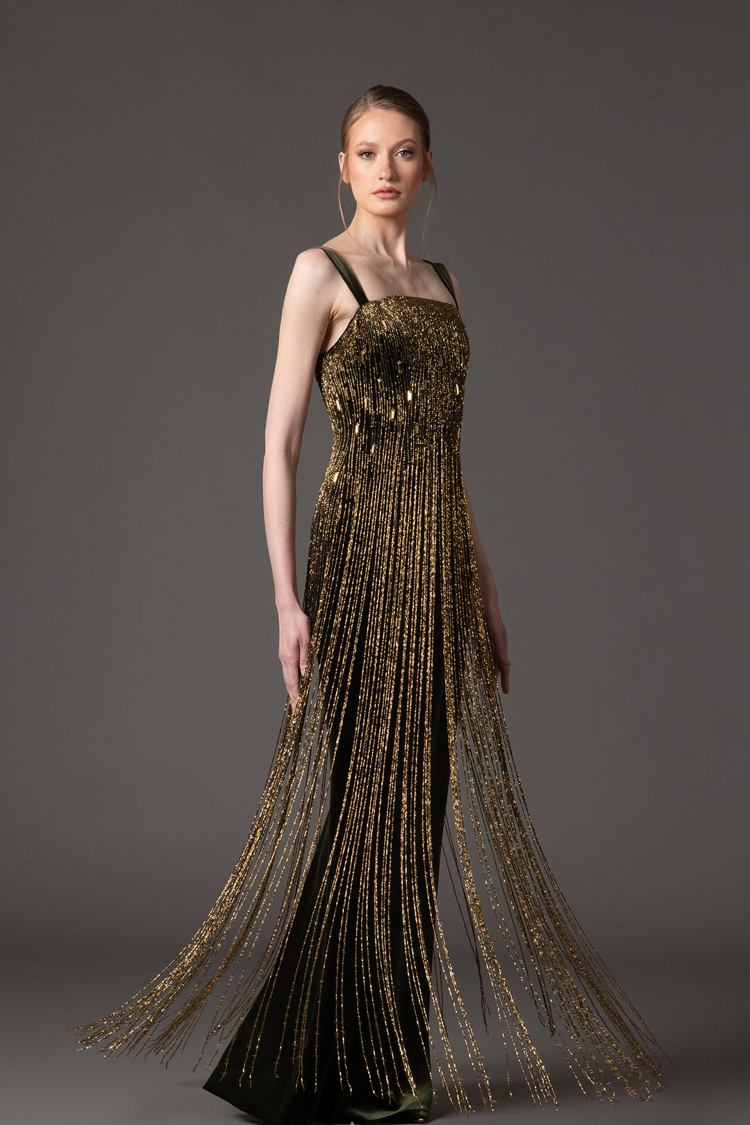 Velvet Beaded Embroidered Dress