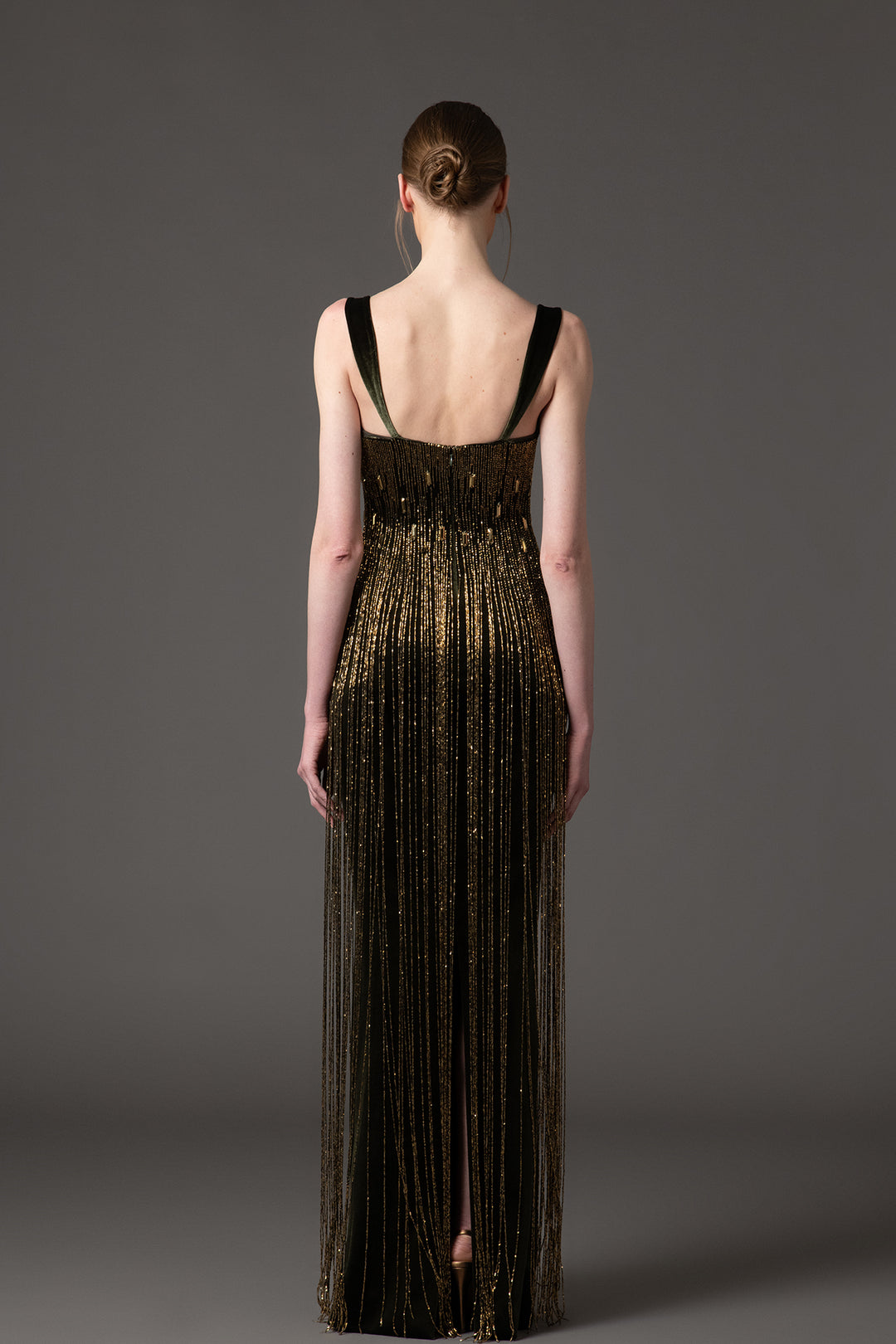 Velvet Beaded Embroidered Dress