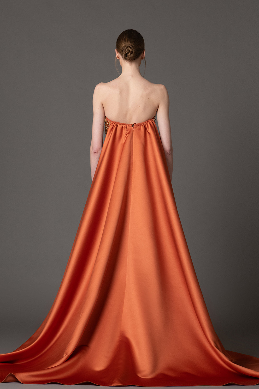 Crepe Dress with Crystal Embroidery