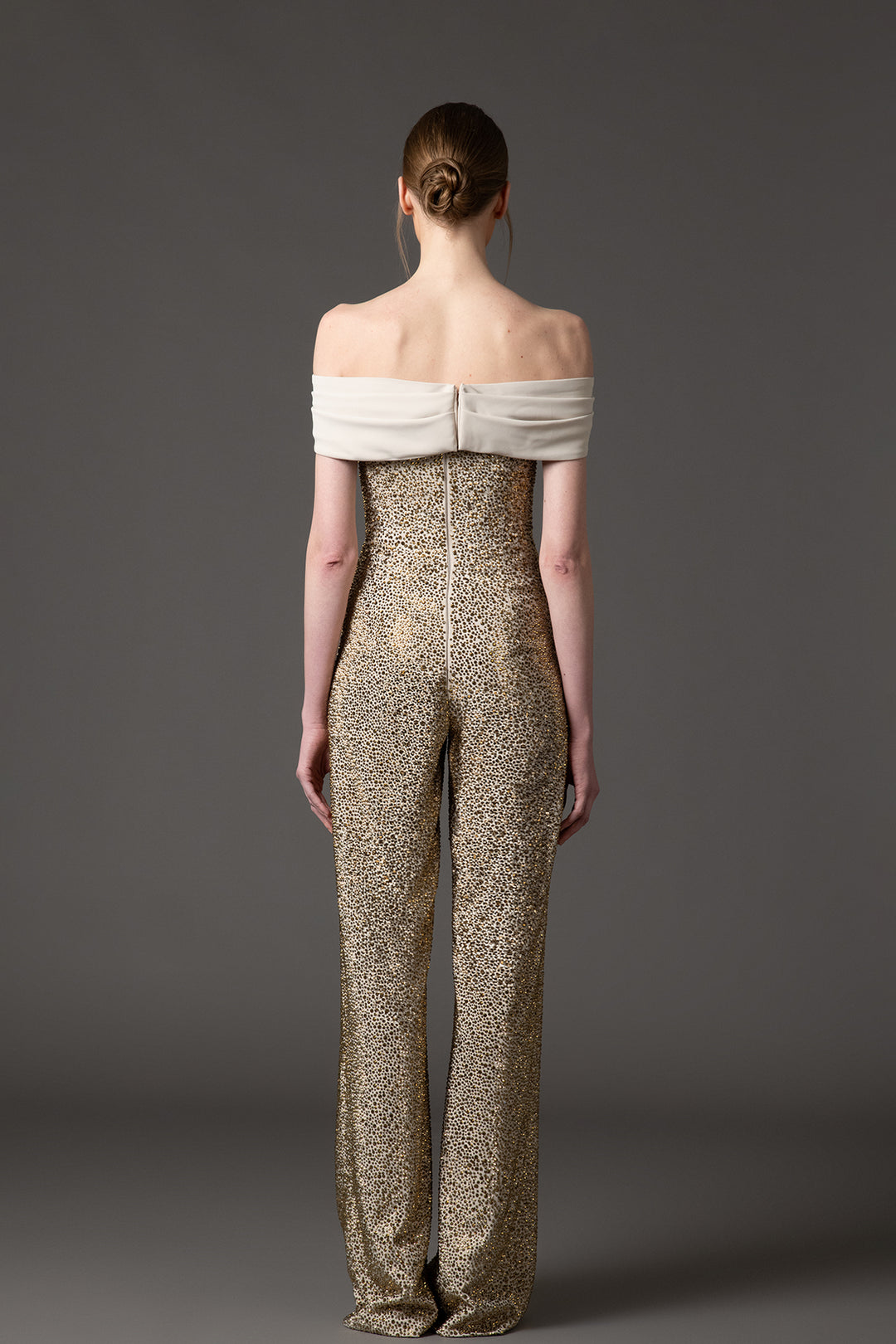 Crepe Jumpsuit with Embroidery