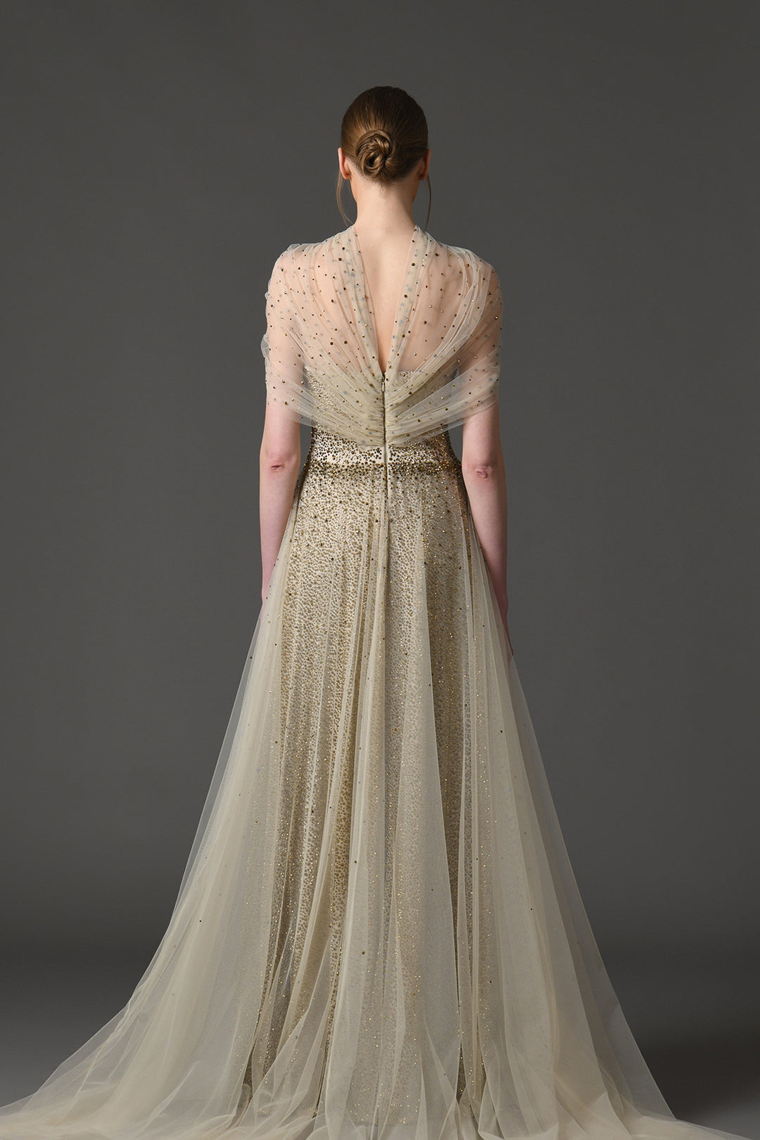 Light Tulle Embroidered Dress