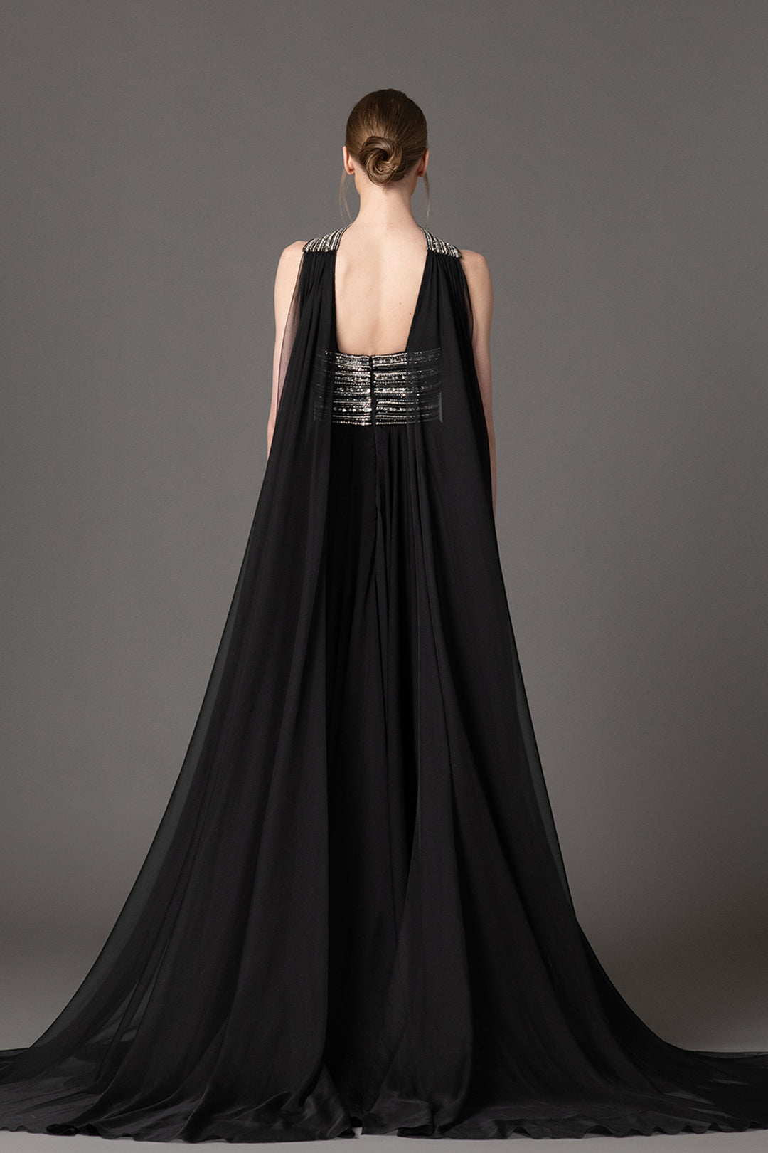 Chiffon Dress with Embroidery