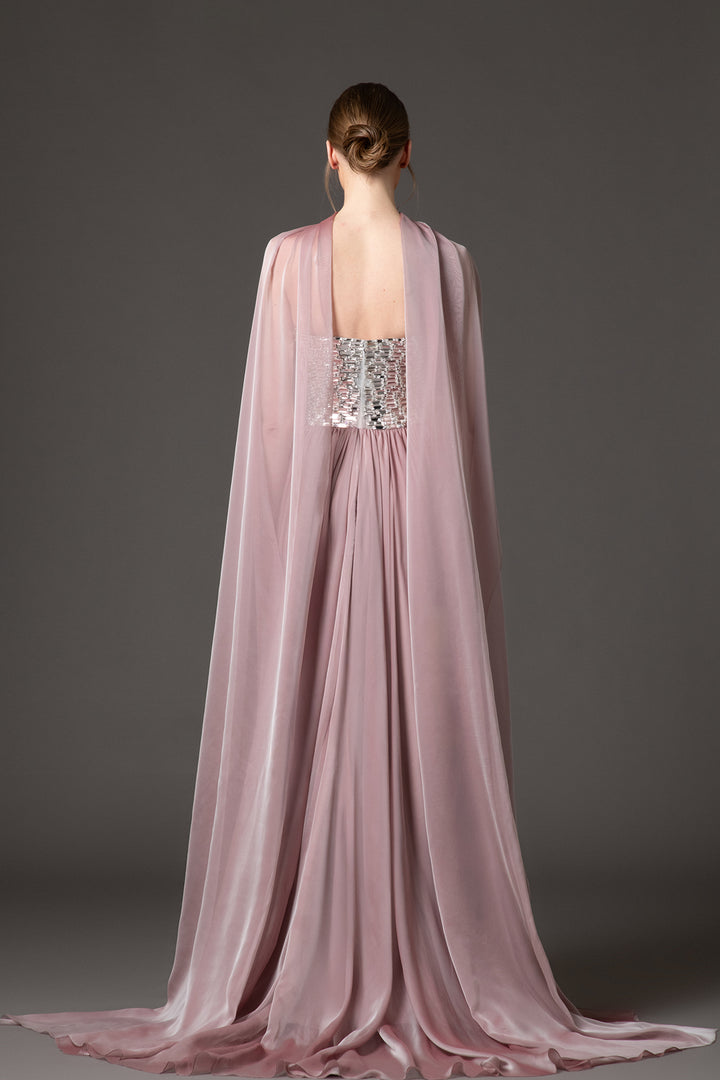 Baguette Corset Dress with Chiffon Skirt