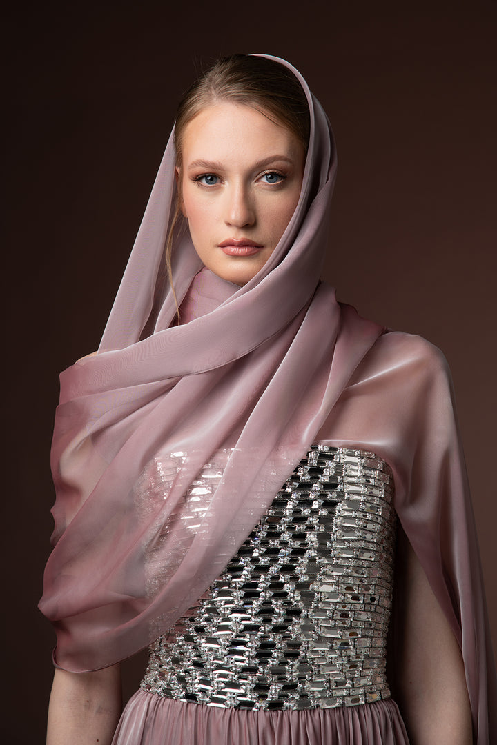 Baguette Corset Dress with Chiffon Skirt