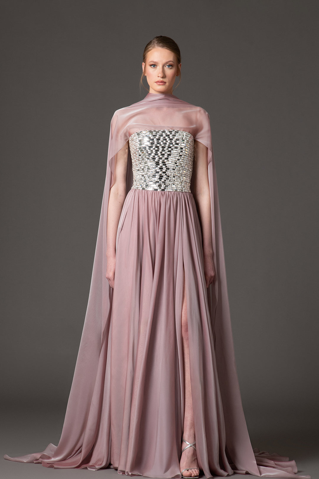 Baguette Corset Dress with Chiffon Skirt – M.R DESIGN