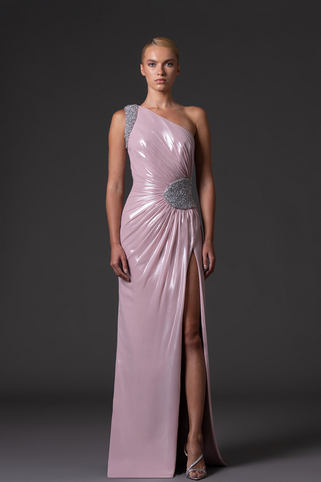 pink lame dress Penelope Lam Dress