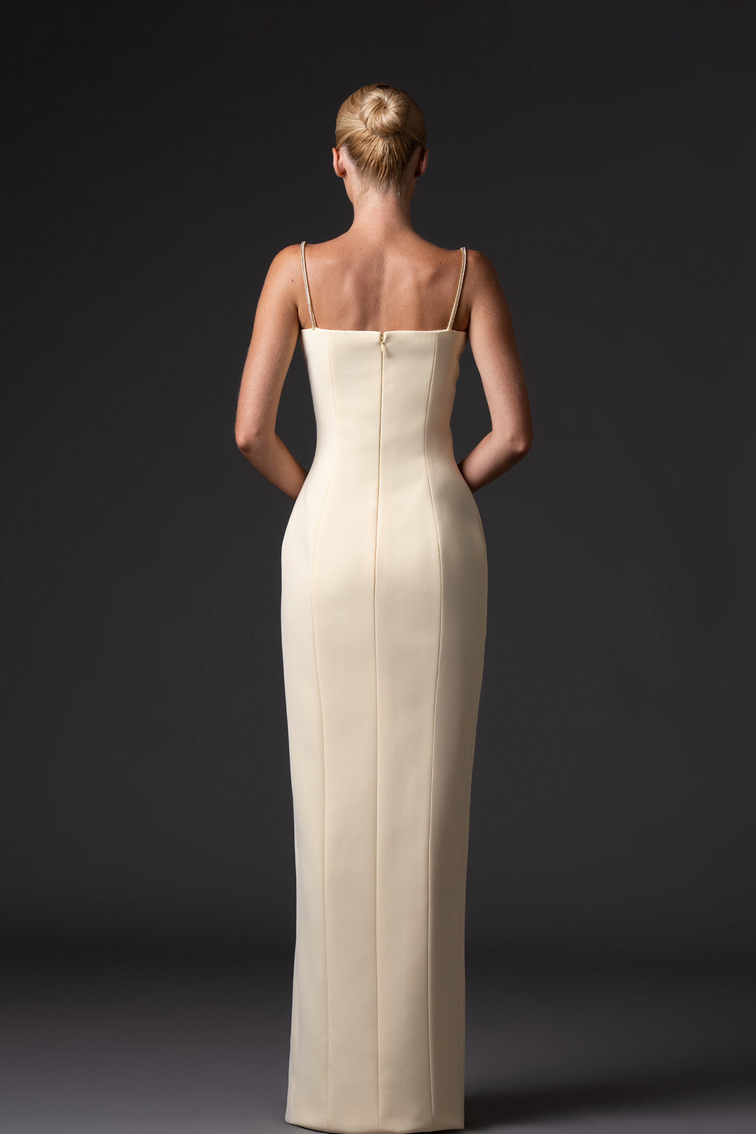 Cropped Dress with Embroidered Neckline