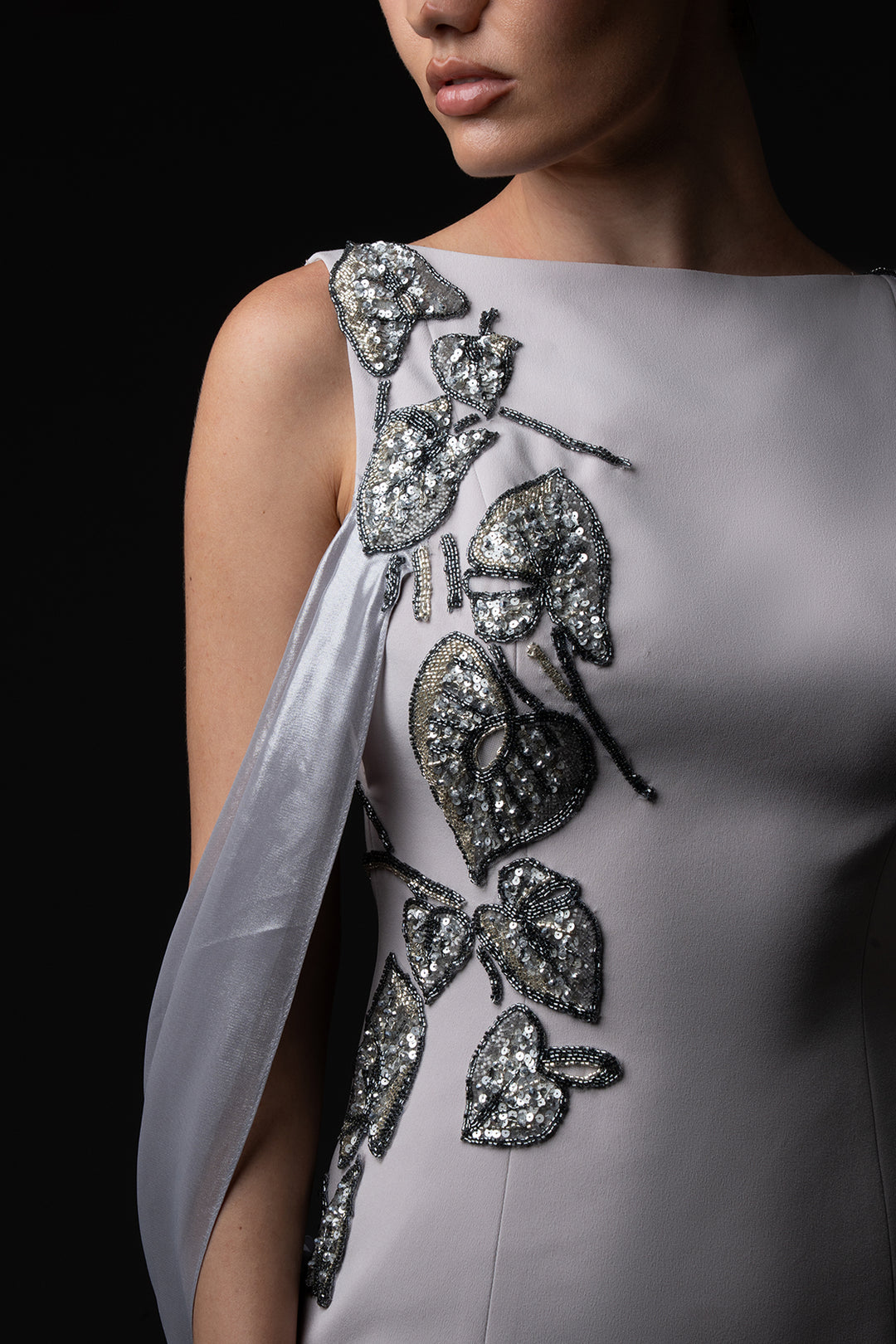 Floral Embroidery and Mermaid Dress