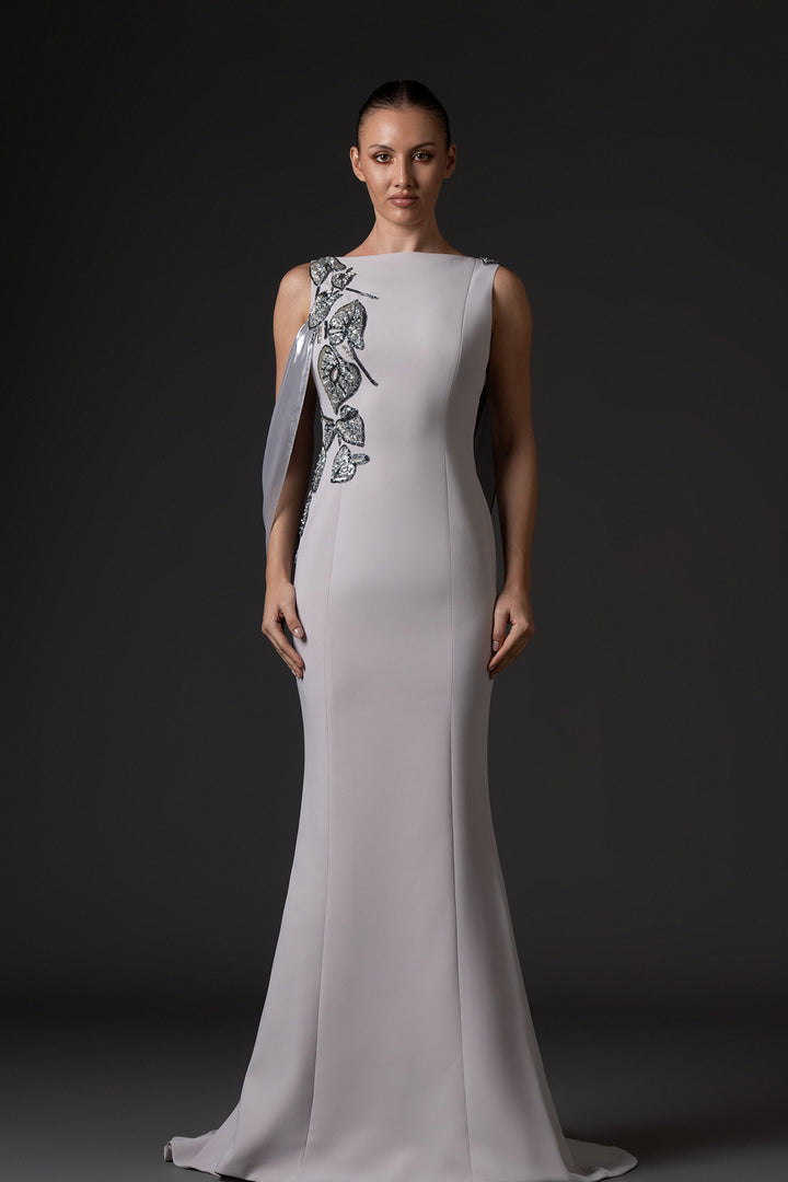 Floral Embroidery and Mermaid Dress