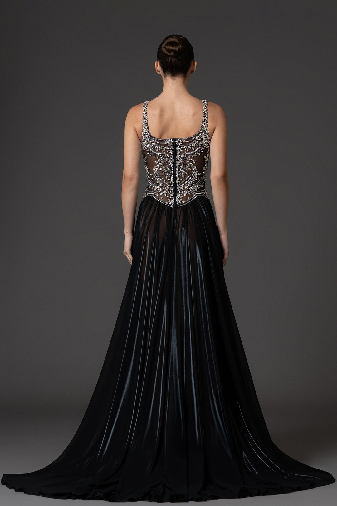 A-line Dress with Corset Embroidery