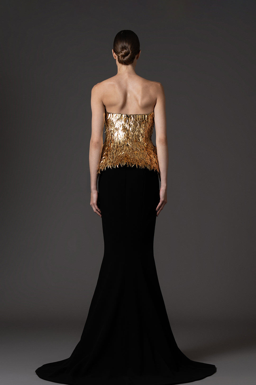 Mermaid Dress with Spike Corset Embroidery