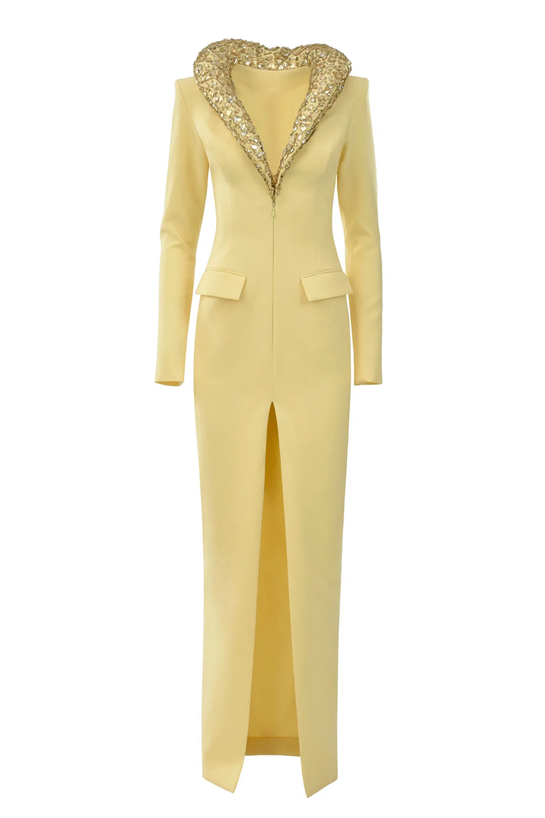 Crepe Coat Long Dress