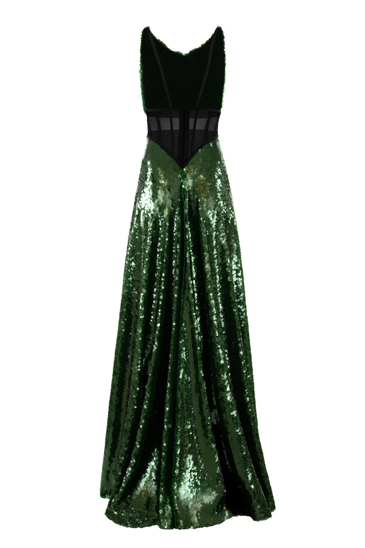Sleeveless Sequin A-line Dress