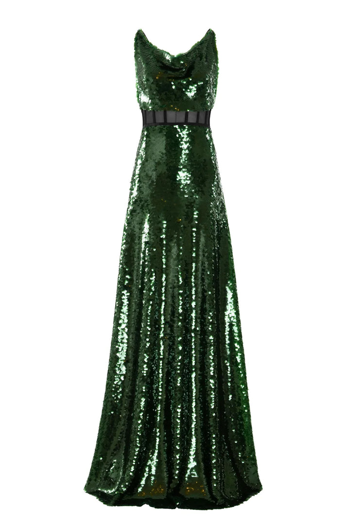Sleeveless Sequin A-line Dress