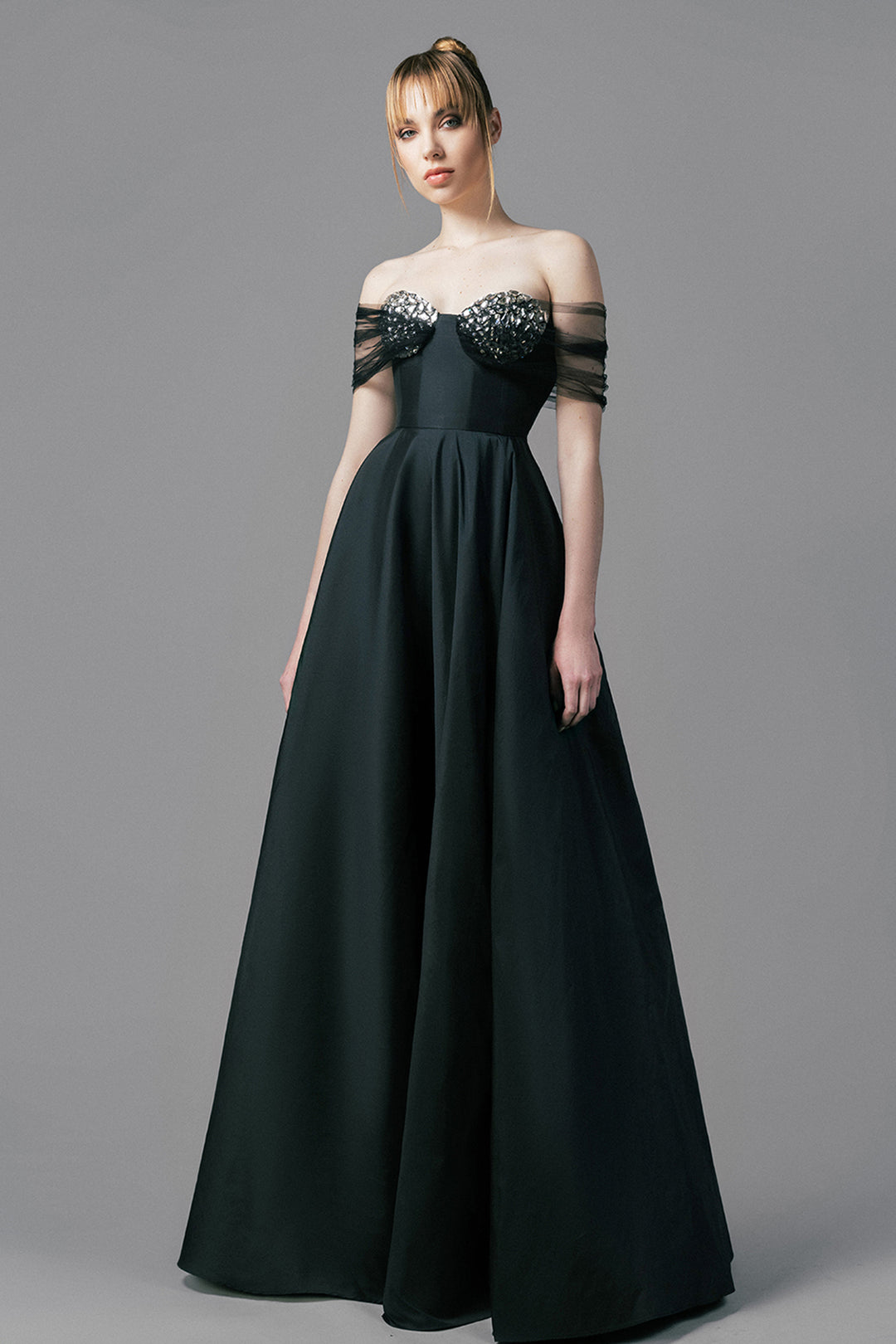 Sleeveless Taffeta A-line Dress