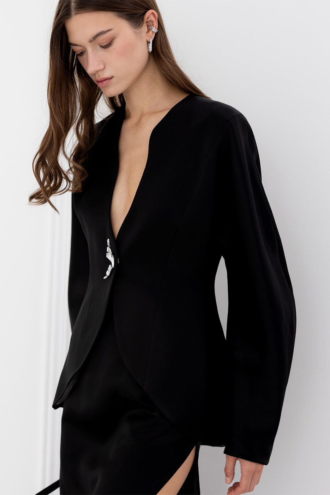 Sculpted Jacket and Pencil Skirt Ensemble