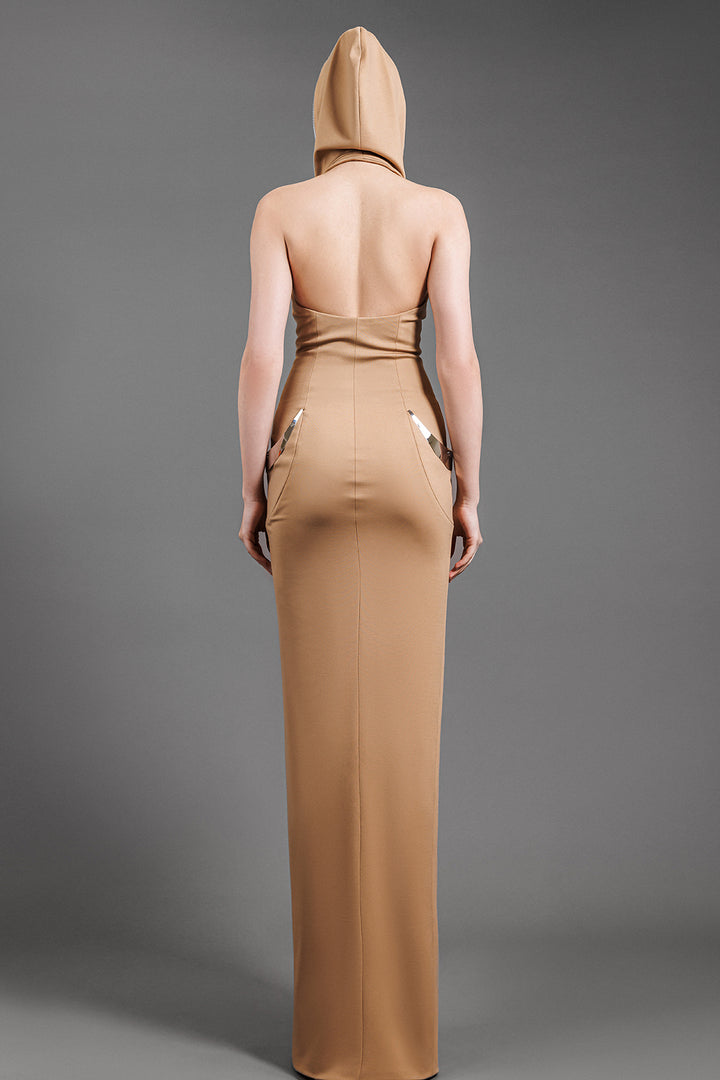 Jersey Hooded Fitted with Long Dress