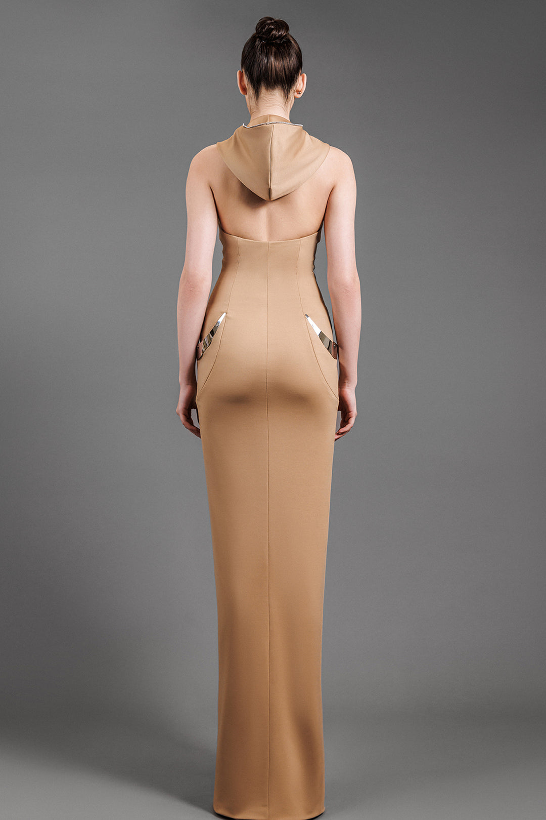 Jersey Hooded Fitted with Long Dress