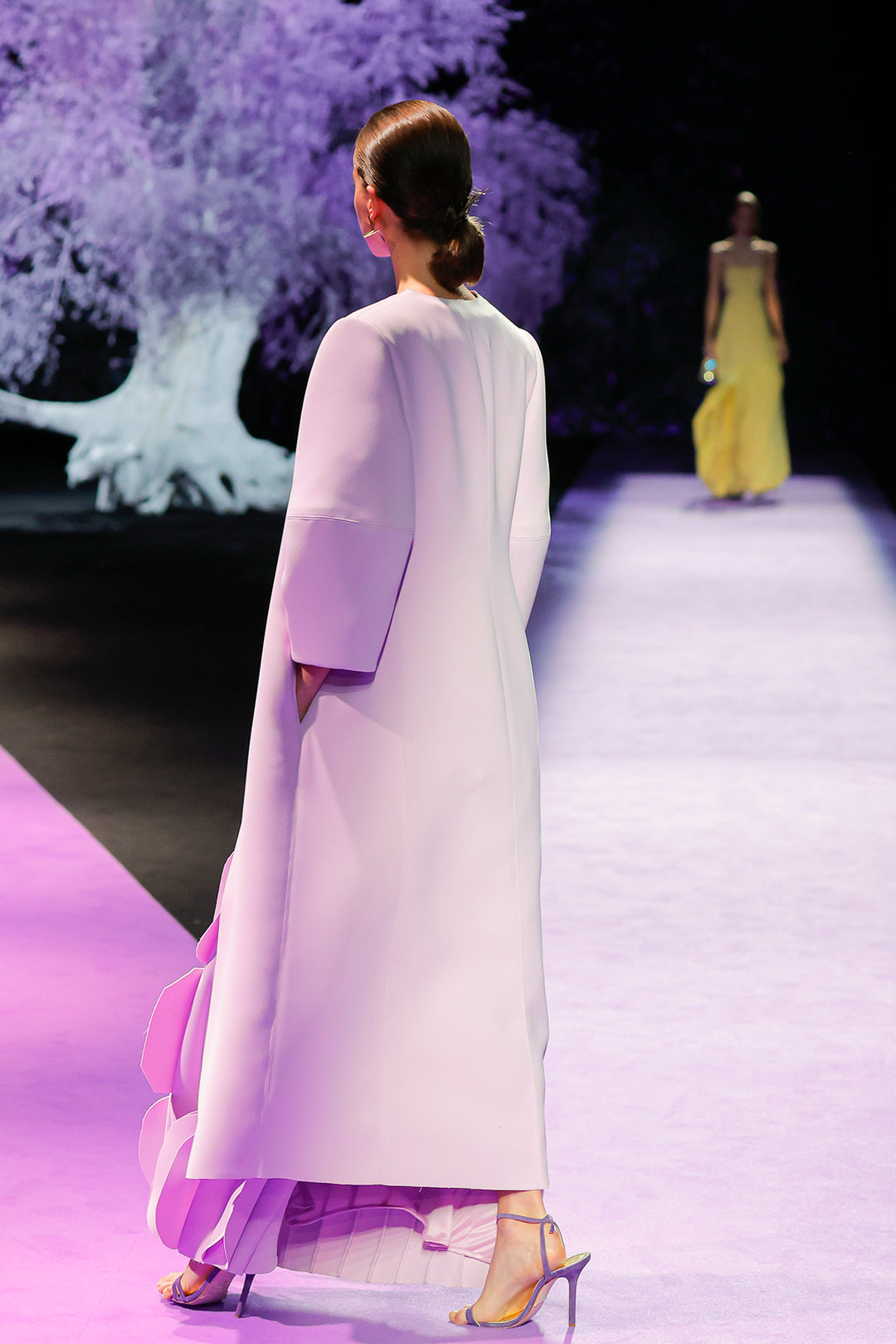 Appliqué Dress with Coordinated Open-Front Coat