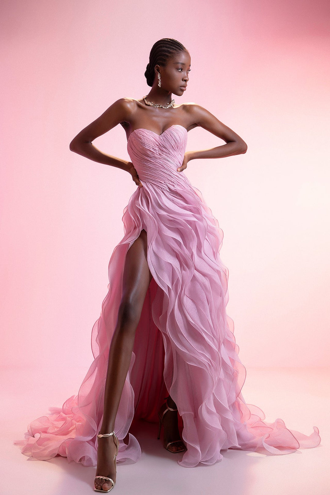 Pink Dress Zapaka Women Hot Pink Long Prom Dress With Slit A-Line Spaghetti Straps Party Pink Dress Zapaka Women Hot Pink Long Prom Dress With Slit A-Line Spaghetti Straps Party
