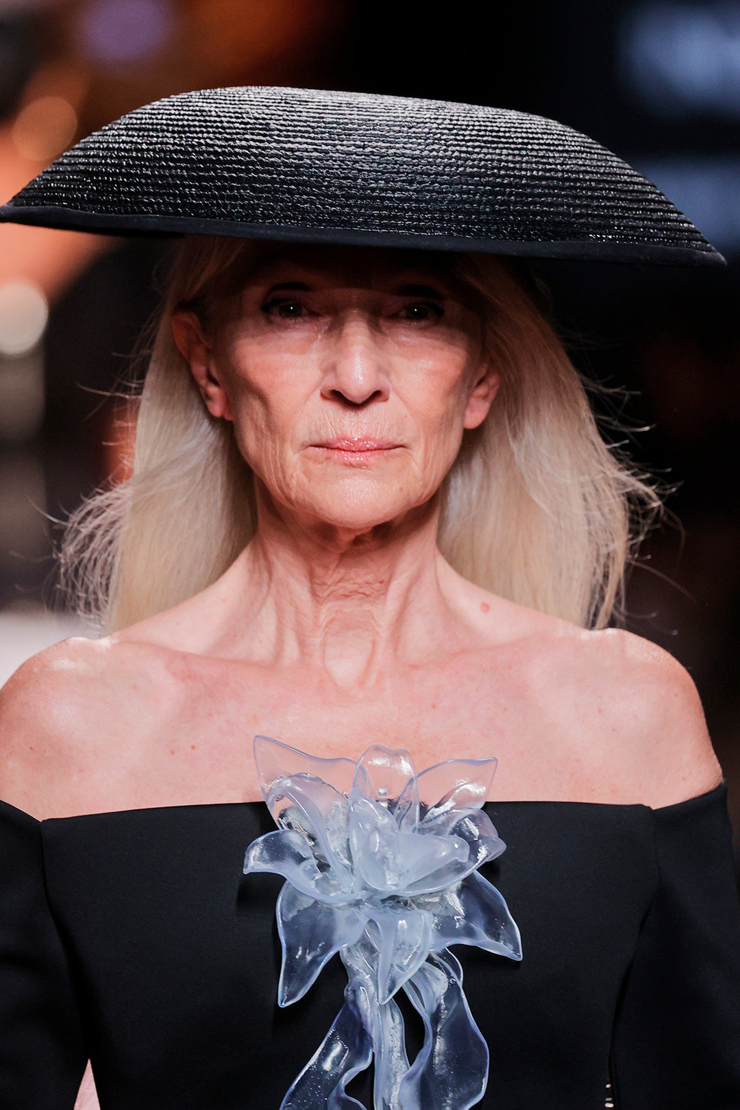 Off-The-Shoulder Satin Column Dress