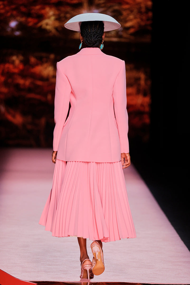 Satin V-Neckline Ensemble