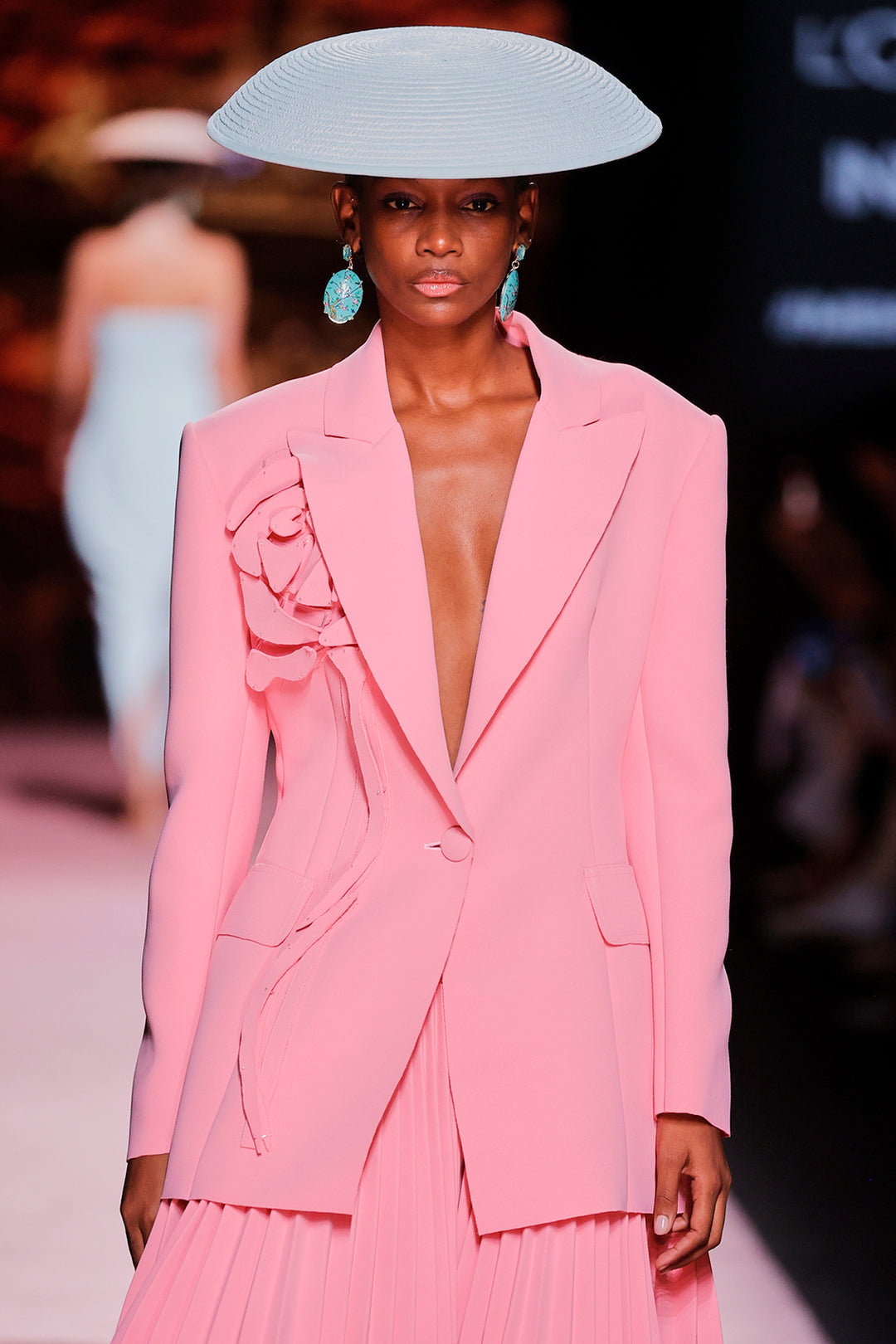 Satin V-Neckline Ensemble