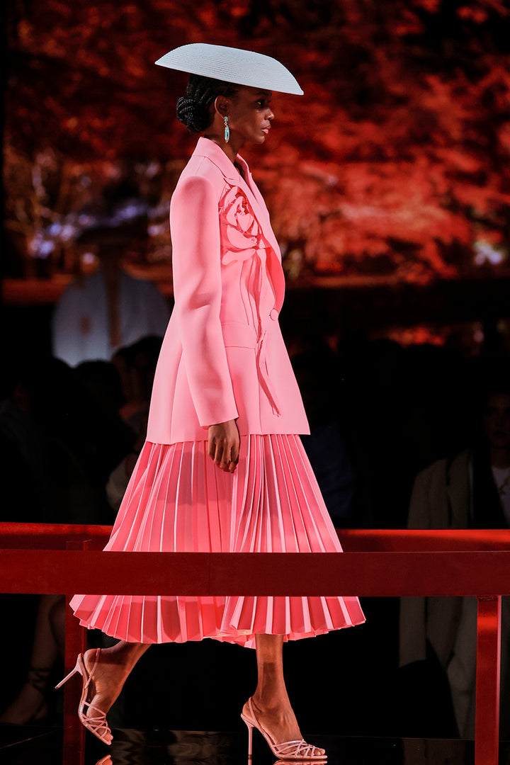 Satin V-Neckline Ensemble