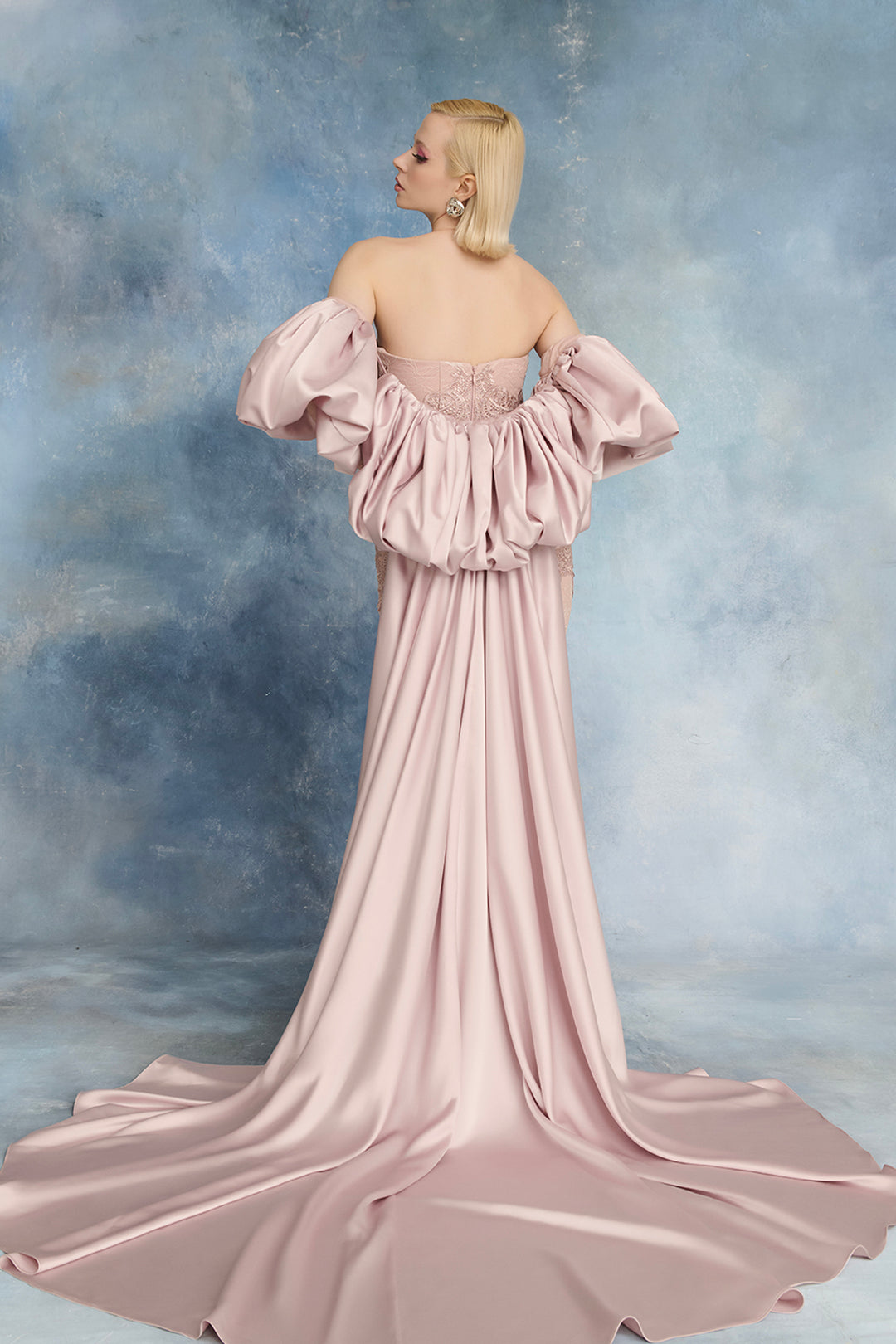 Guipure Lace Column Dress with Sculpted Bodice