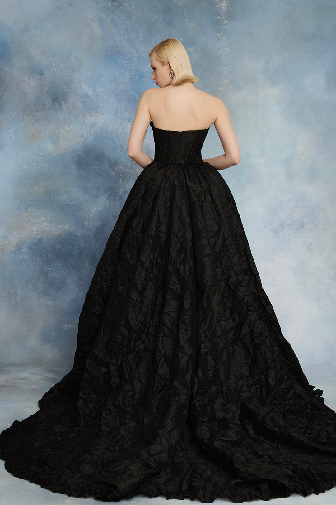 Corset Dress with Floral Beadwork