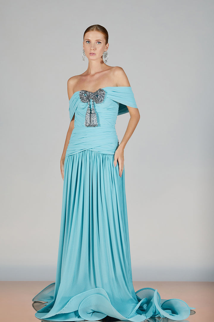 A-Line Off-The-Shoulder Dress