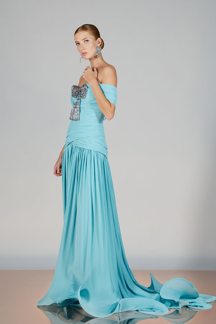 A-Line Off-The-Shoulder Dress