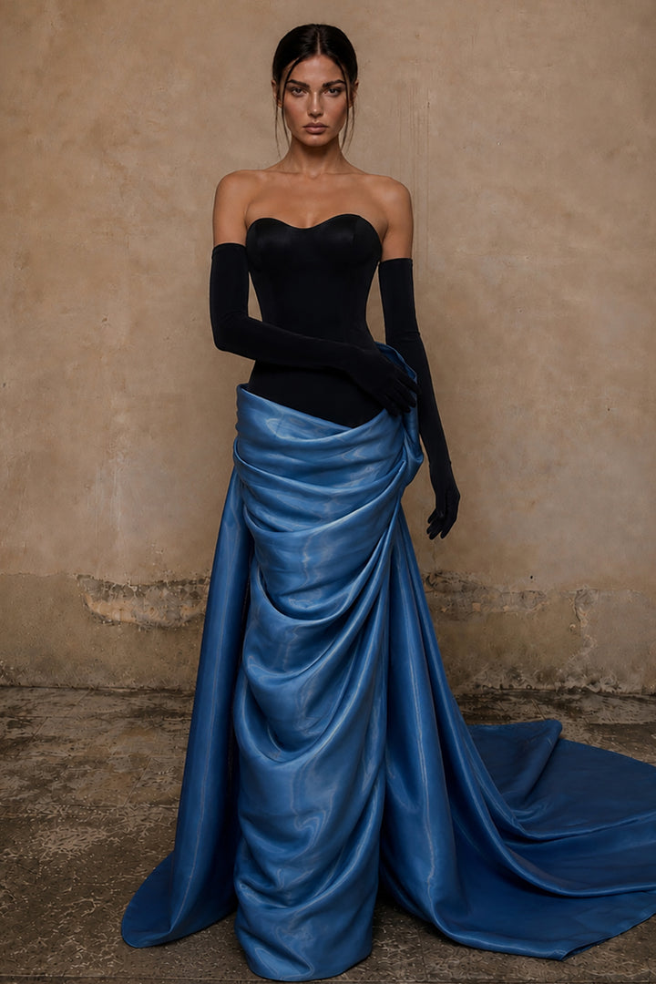 Strapless Sweetheart Corset with Column Dress