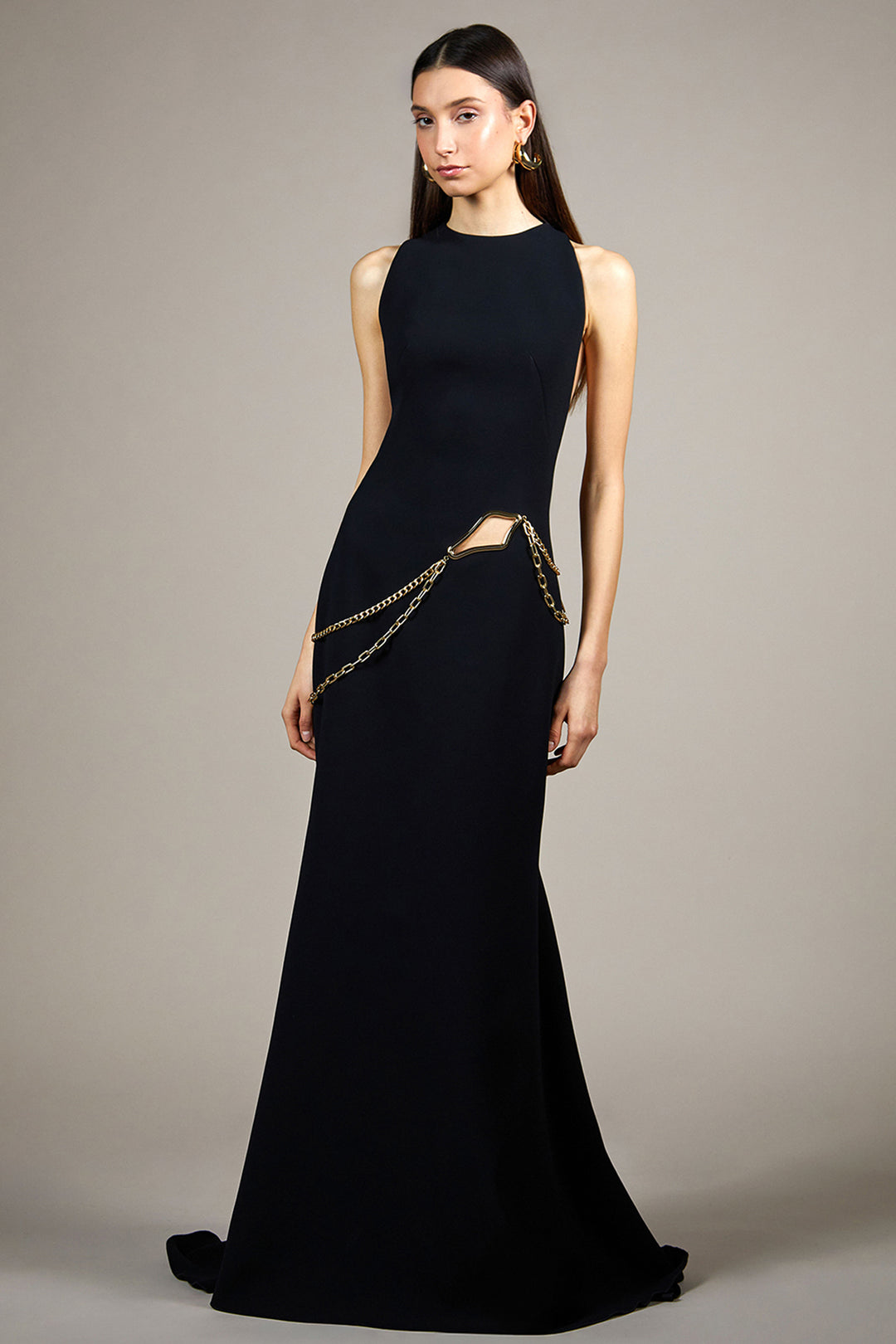 Mermaid Dress with Sleeveless Neckline