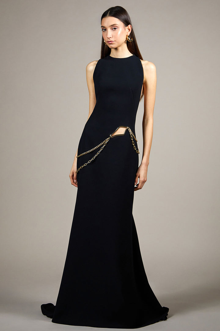 Mermaid Dress with Sleeveless Neckline