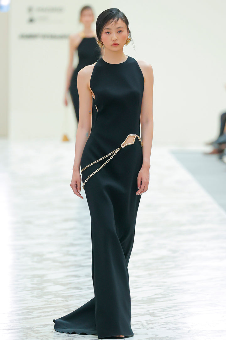 Mermaid Dress with Sleeveless Neckline
