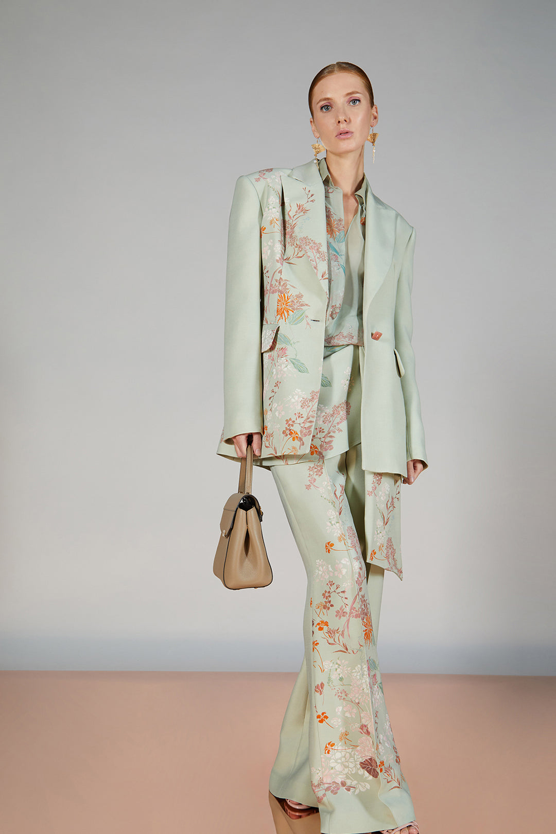 Top And Pants with V-Neckline