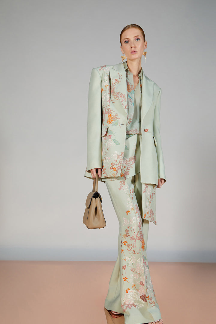 Top And Pants with V-Neckline