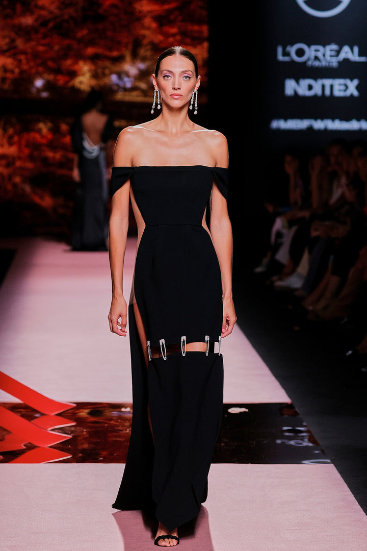 Off-The-Shoulder Column Dress