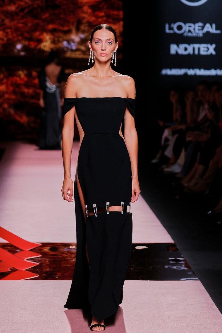 Off-The-Shoulder Column Dress